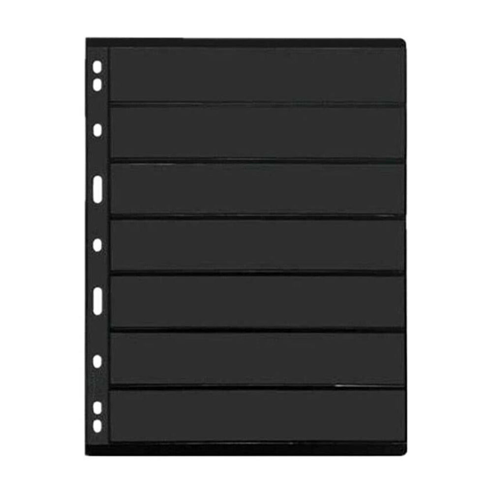 10 Sheet Black Double-Sided Stamp Album Collection Page with 9 Binder Hole
