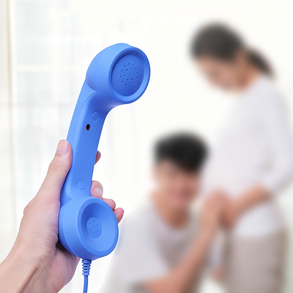 1M Retro Wired Handheld Telephone Handset with Microphone Type C Plug for Smartphones PC