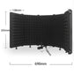 5 Panel Microphone Isolation Shield Vocal Booth Recording Sound Absorbing Foams