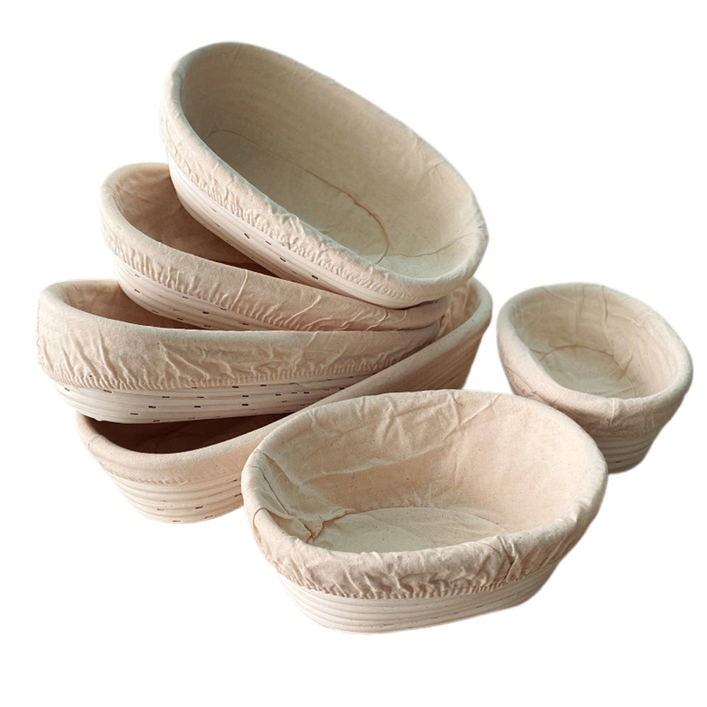 Oval Sourdough Banneton Bread Dough Proofing Basket with Liner