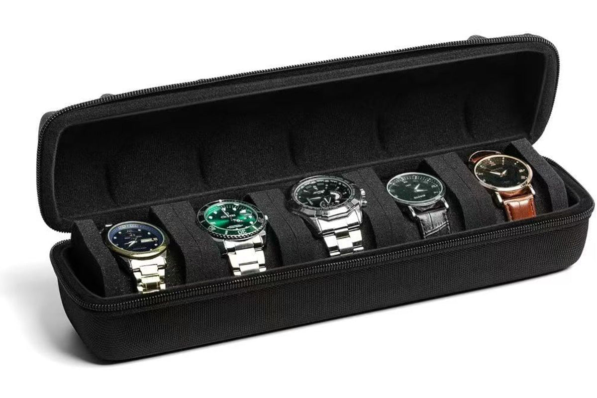 Portable Watch Storage Box Travel Storage Organizer Watch Roll Display Case