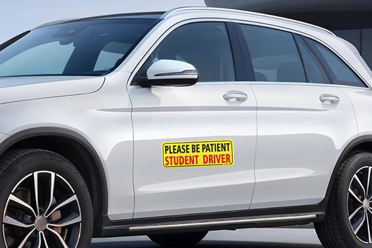 3Pcs Student Driver Car Signs Please Be Patient Bumper Sticker Decal for New Drivers