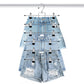 2X Space Saving Hanging Pants Organizer with 12 Clips and 360 Degrees Swivel Hook