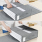 2Pcs Foldable Bed Sheet Organizer with Convenient Handle for Storage-Gray Embossed Flowers