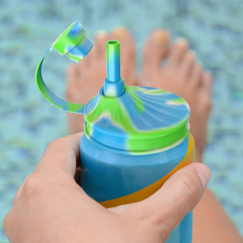 4Pcs Soda Can Lids with Straw Silicone Soda Can Covers for soda Coke Beer