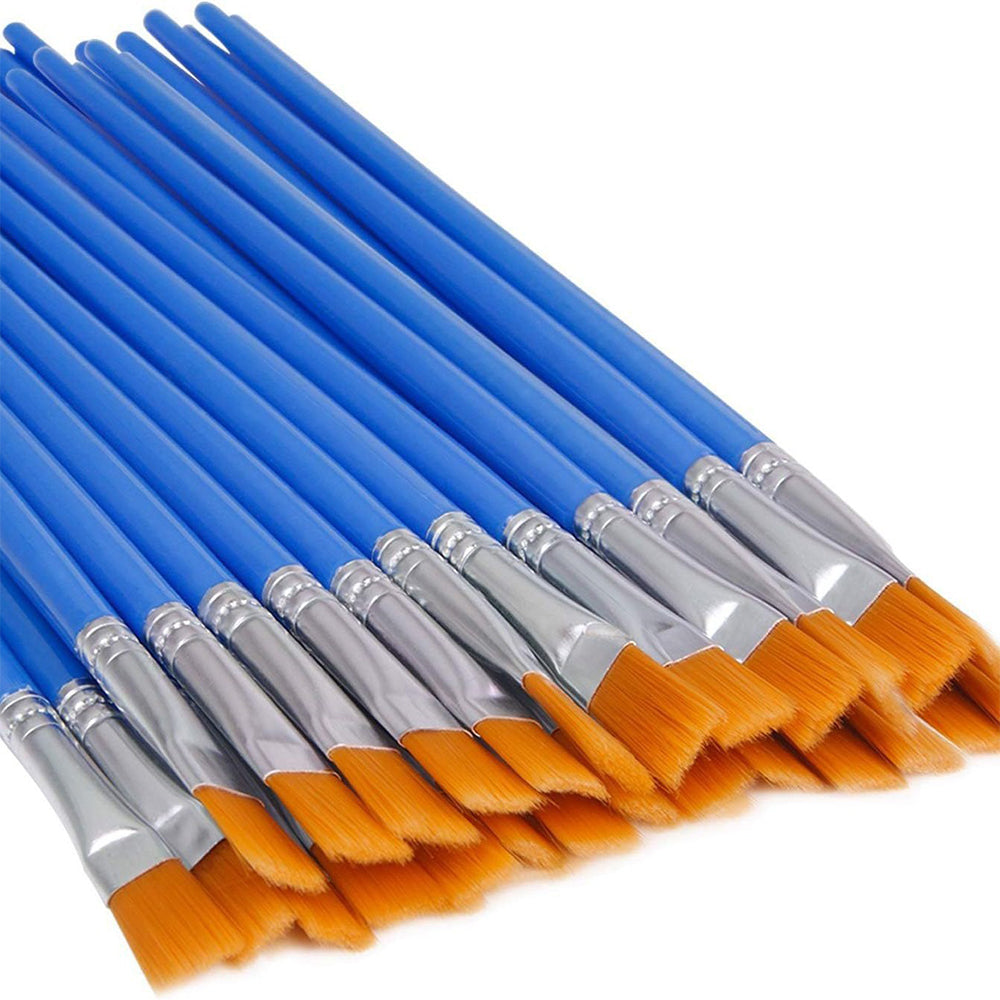 200 Pcs Acrylic Paint Brush Set Nylon Hair Brushes for Classroom Crafts Oil Watercolour Canvases