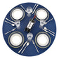 Waterproof Wipeable Elastic Edge Round PVC Print Tablecloth for Kitchen