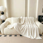 Bubble Fleece Blanket Soft Textured Throw for Sofa Bed Home Decor-White