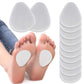 12Pcs Felt Forefoot Cushion Pads Oval Metatarsal Insoles for High Heels
