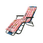 Floral Printed Lounger Chair Cushion with Anti-slip Ties