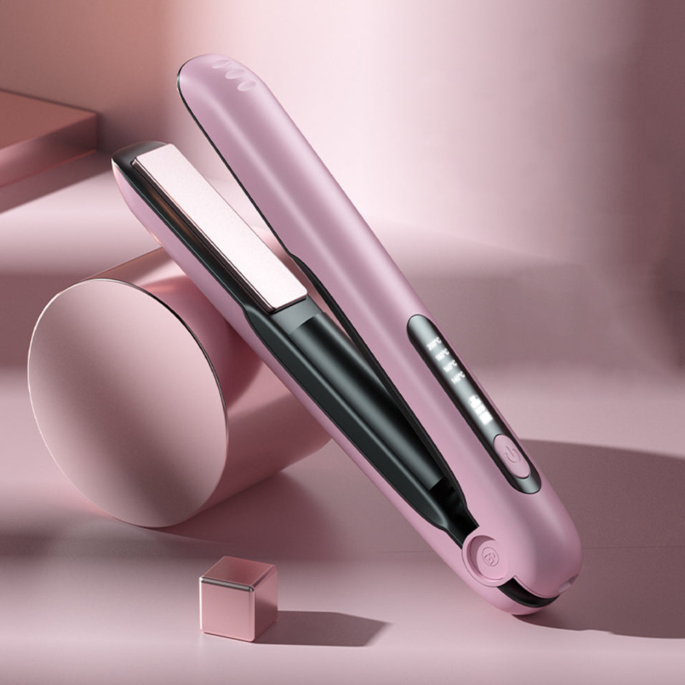 2 in 1 Portable Hair Straightener and Curler Cordless USB Mini Hair  Flat Iron