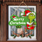 Grinch Inspired Xmas Wooden Door Sign Hanging Decoration