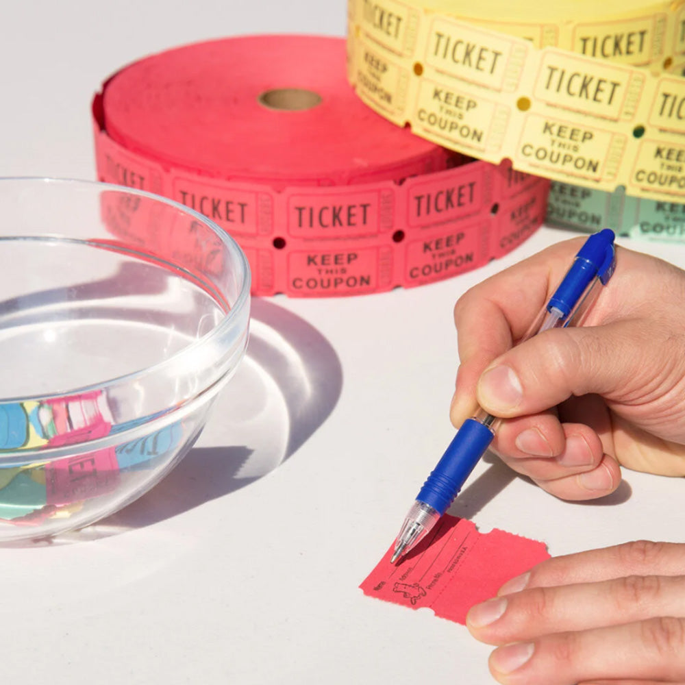 1000Pcs Raffle Tickets Ticket for Events Entry Class Reward Fundraiser Prizes