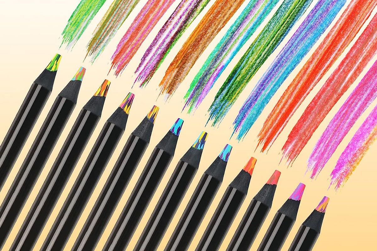 12Pcs Colors Rainbow Pencils Stocking Stuffers for Coloring Drawing Sketching