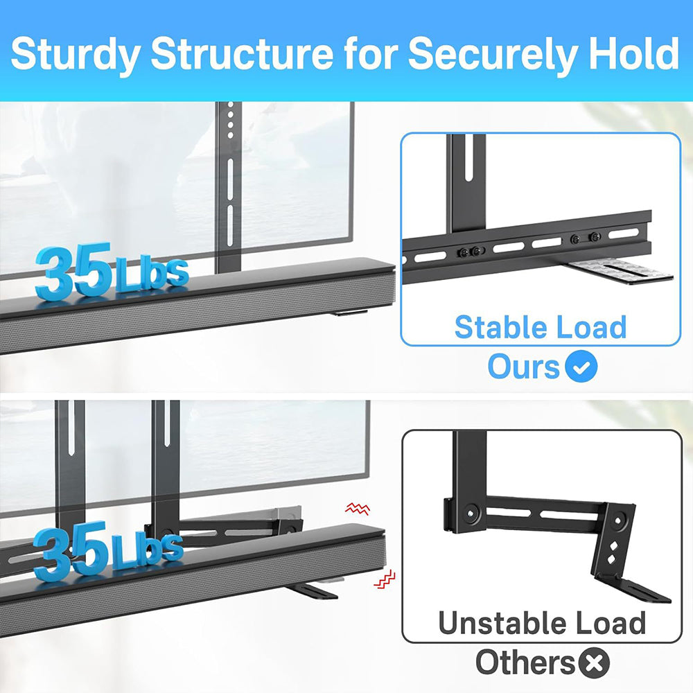 Adjustable TV Wall Bracket Soundbar Mount Holder for Samsung Vizio/Bose LG