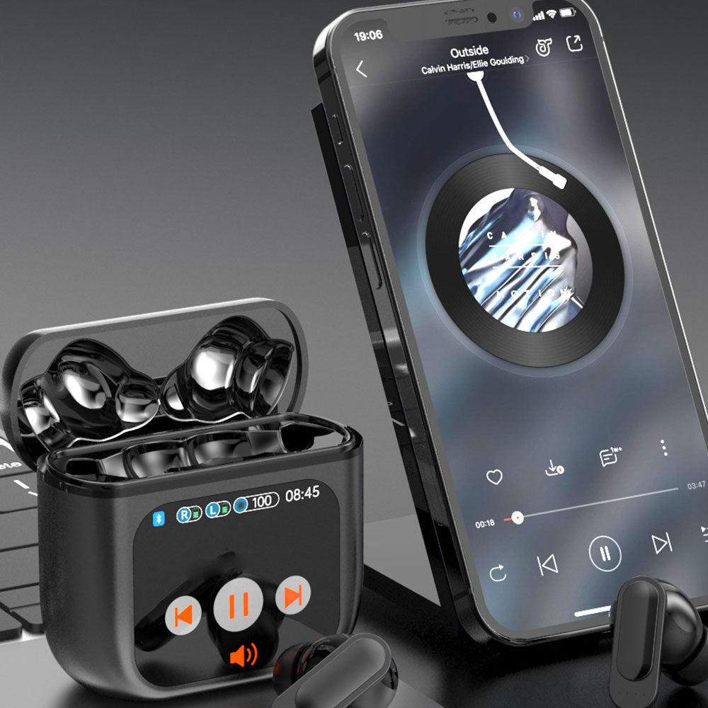 Bluetooth 5.4 Wireless Earbuds Stereo Bass Headphones With Touch Screen