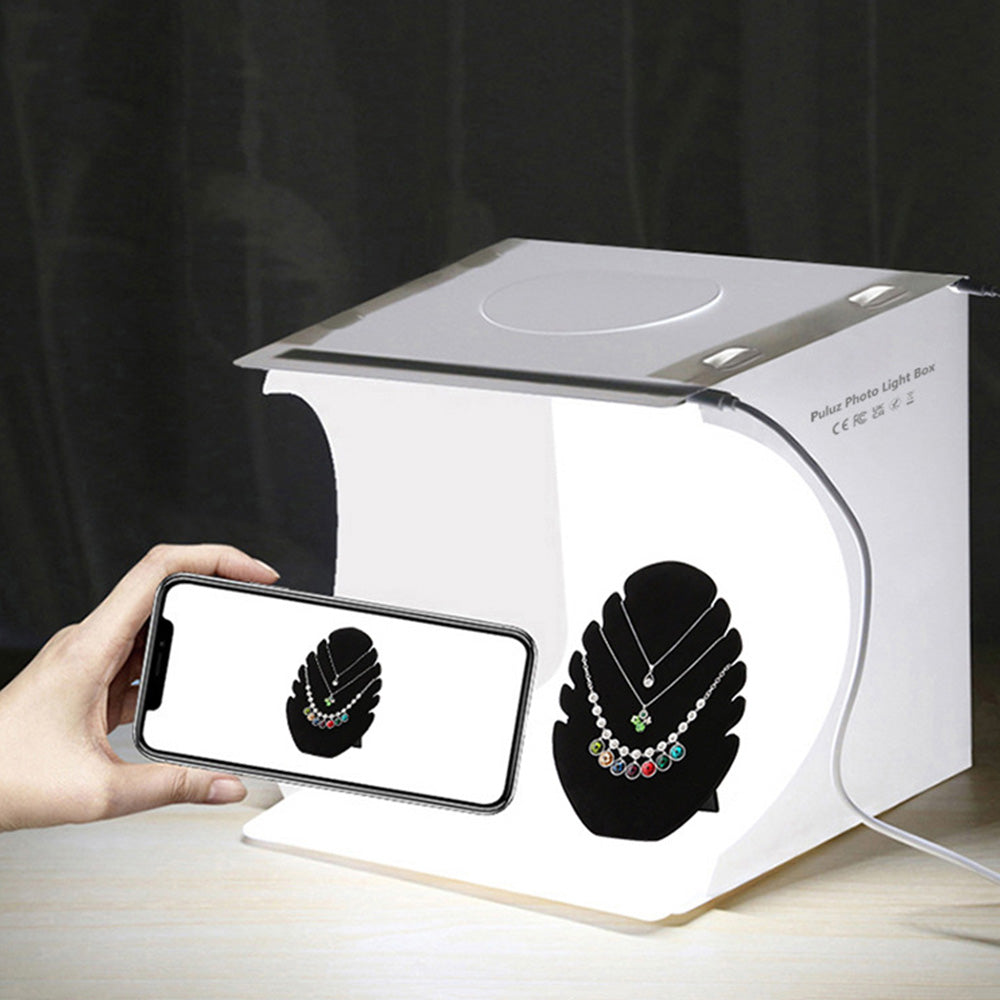 Photo Light Tent with LED 6 Backdrops Foldable Photo Studio Light Box for Jewelry Watch