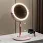 Adjustable Height Dual-Sided LED Makeup Mirror with 3 Color Lighting