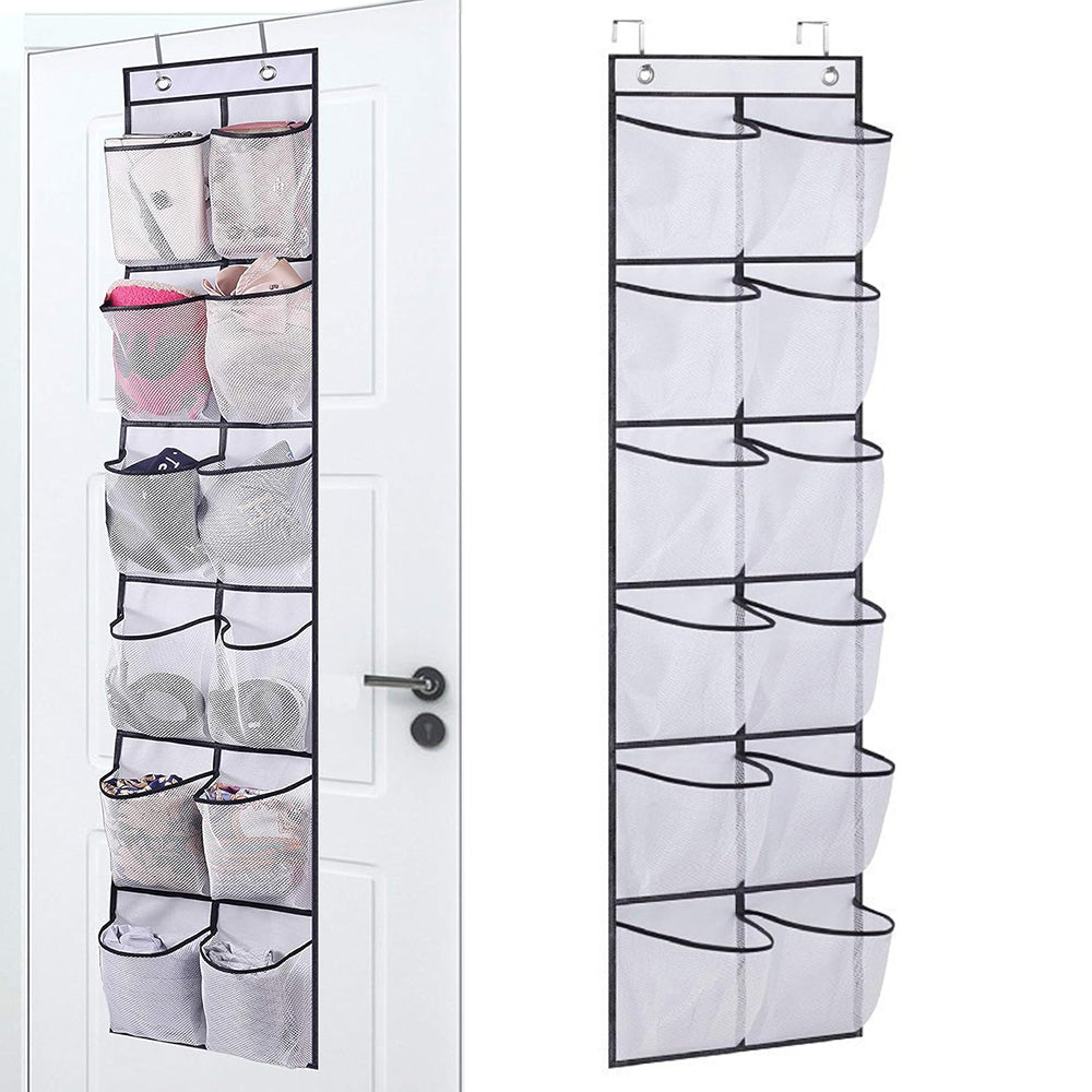 12 Pockets Hanging Shoe Storage Over The Door Shoe Organizer Shoe Rack Holder