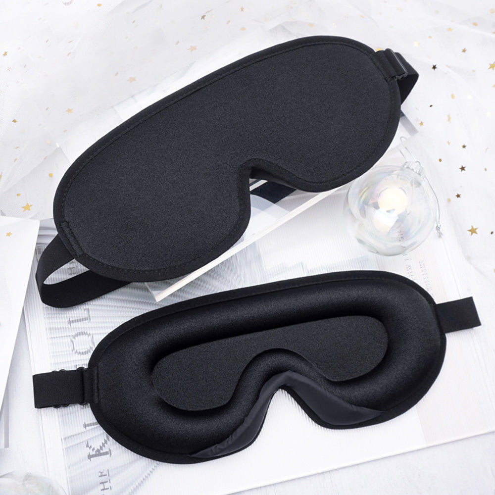 3D Contoured Blackout Sleep Eye Mask Adjustable Light Blocking Night Mask