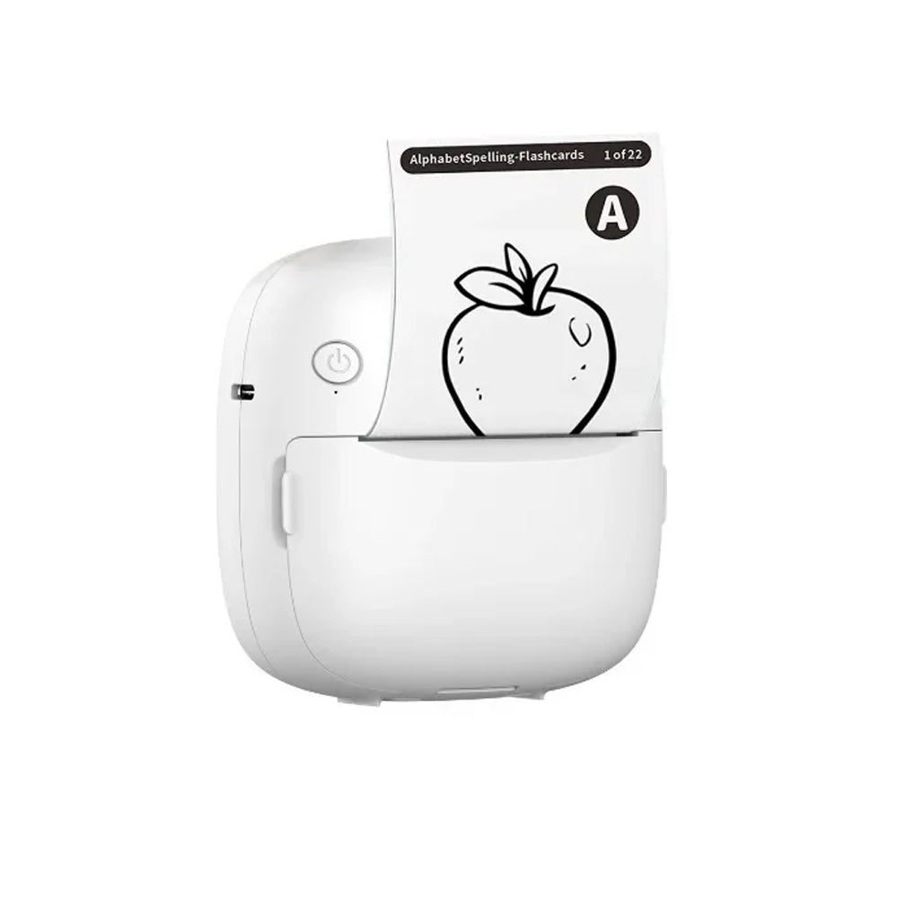 Pocket Printer RGB Light with 5 Rolls Papers and Stickers