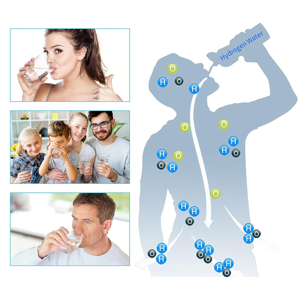 380ml Portable Rechargeable Hydrogen-Rich Alkaline Water Bottle
