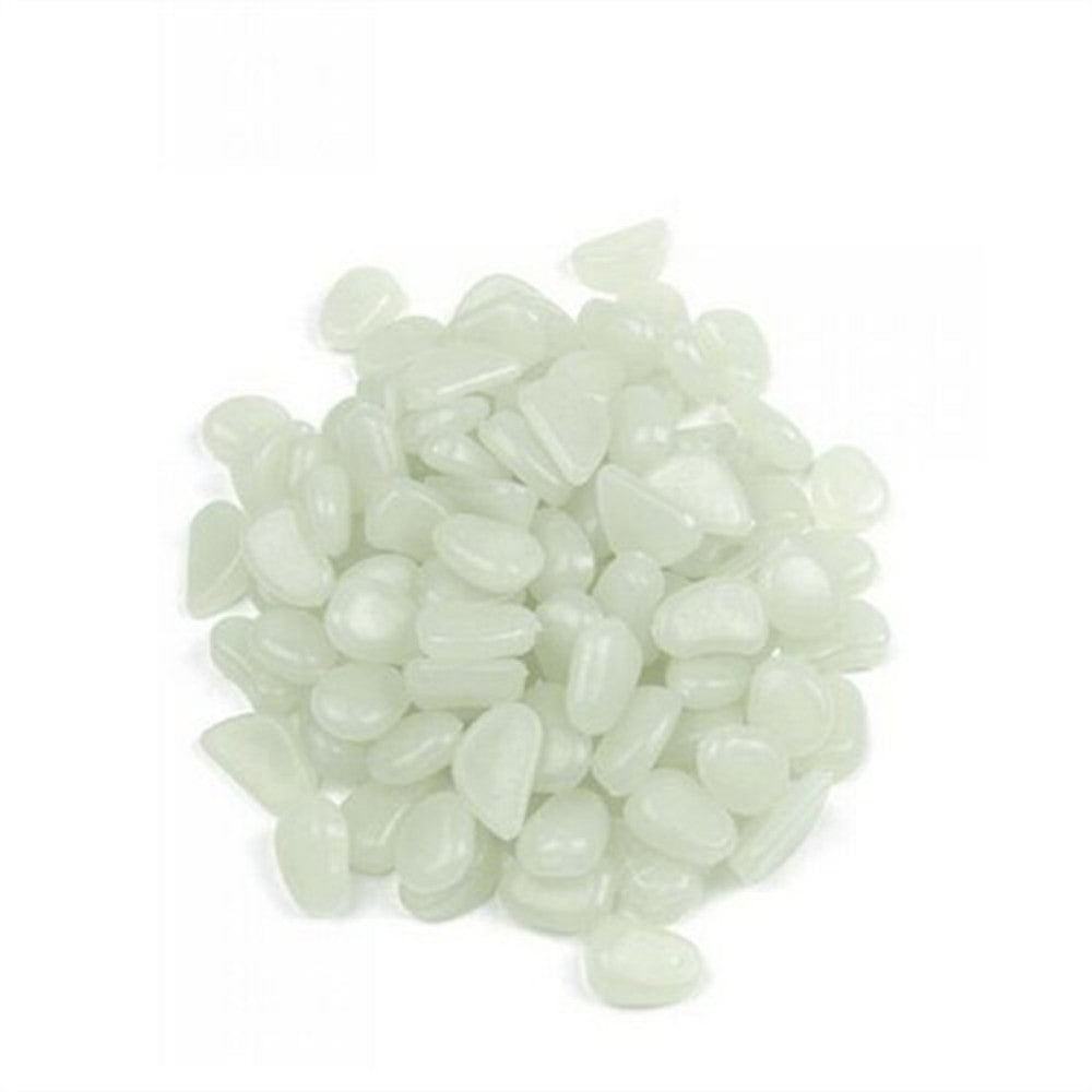 100Pcs Glow-in-the-Dark Pebbles-White