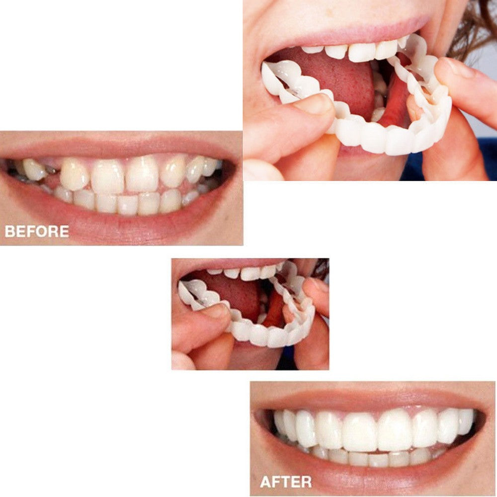 2Pcs Snap On Cosmetic Instant Smile Comfort Teeth Sockets