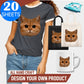 20 Sheets Printable Light T Shirt Iron Heat Transfer Print A4 Paper