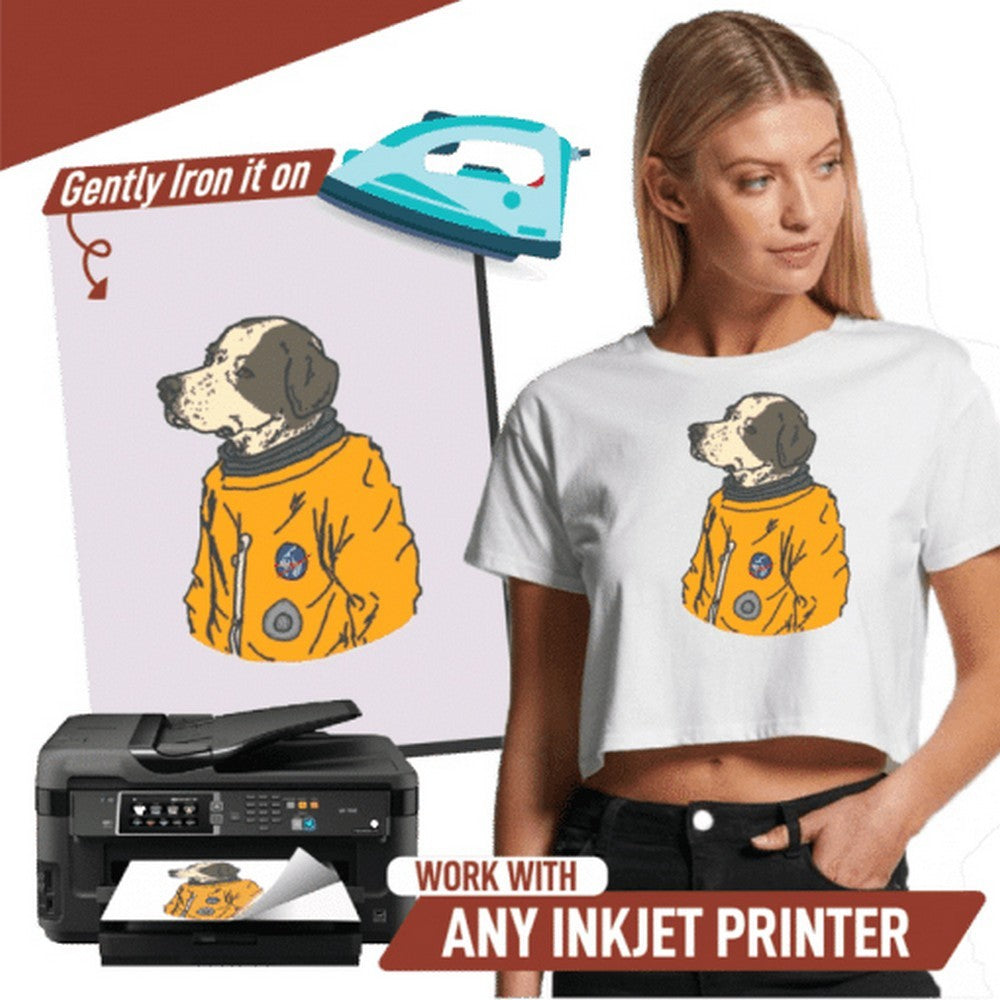 20 Sheets Printable Light T Shirt Iron Heat Transfer Print A4 Paper