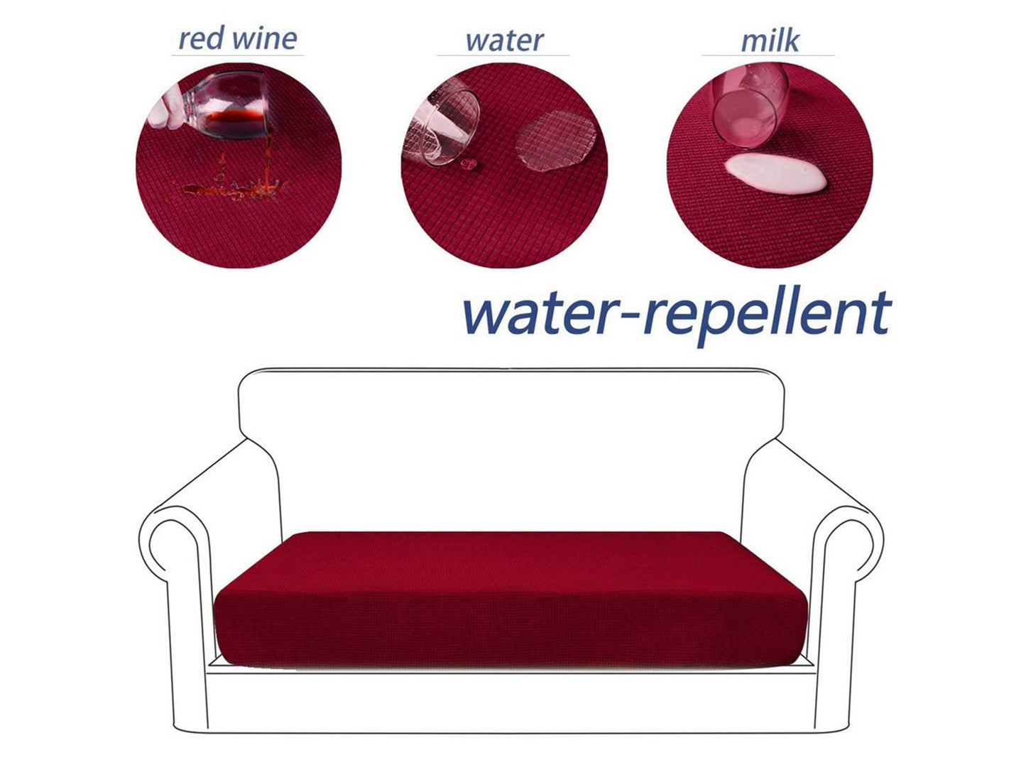 Water Repellent Sofa Seat Cushion Cover