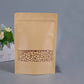 50-Pack Kraft Stand Up Pouchs Resealable Bags Snack Packaging Pouch