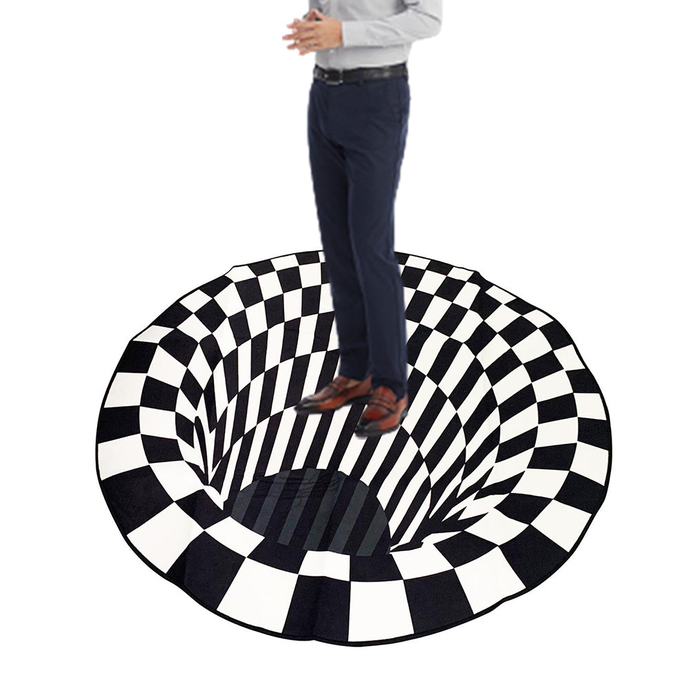 3D Optical Vortex Illusion Carpet Round Rug