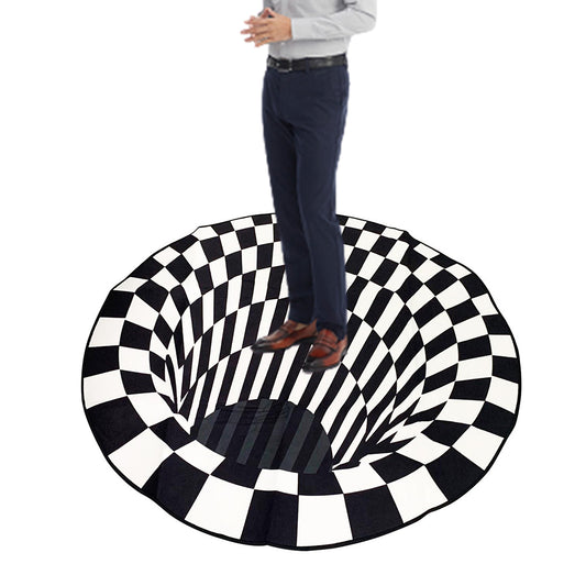 3D Optical Vortex Illusion Carpet Round Rug