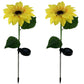 2Pcs Solar Sunflower Garden Stake Lights 8LED  Powered Outdoor LED Decor