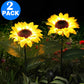 2Pcs Solar Sunflower Garden Stake Lights 8LED  Powered Outdoor LED Decor