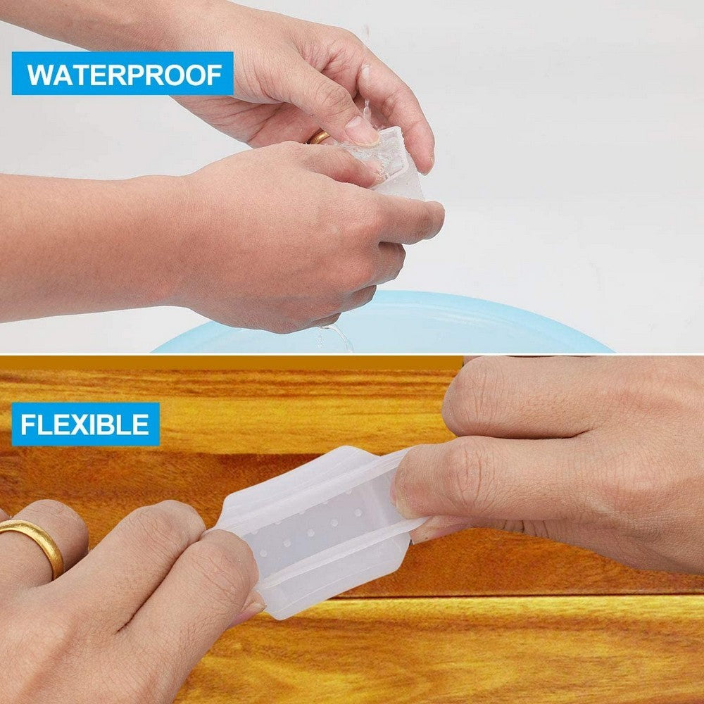 32-Pack Silicone Chair Leg Floor Protectors with Felt(White/Square)