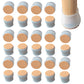 32-Pack Silicone Chair Leg Floor Protectors Table Feet Caps with Felt(Grey/Round)