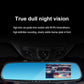 Full HD 1080P Car Rearview Anti Glare Blue Mirror Dash Cam Dual Lens Car Camera with Night Vision Loop Recording