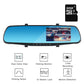 Full HD 1080P Car Rearview Anti Glare Blue Mirror Dual Lens Dash Cam Car Camera with 32G Memory Card