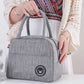 Insulated Lunch Bag with 3 Pieces of Stainless Steel Cutlery Fork Spoon Chopsticks Set and Storage Case