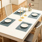 4Pcs PU Leather Oil-proof Table Mat Heat Insulation Placemat Dining Plate Pad