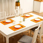 4Pcs PU Leather Oil-proof Table Mat Heat Insulation Placemat Dining Plate Pad