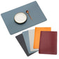 4Pcs PU Leather Oil-proof Table Mat Heat Insulation Placemat Dining Plate Pad