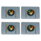4Pcs PU Leather Oil-proof Table Mat Heat Insulation Placemat Dining Plate Pad