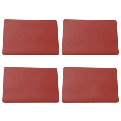 4Pcs PU Leather Oil-proof Table Mat Heat Insulation Placemat Dining Plate Pad