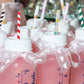200 Pieces of Biodegradable Disposable Drinking Straws with Colourful Pattern