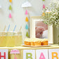 200 Pieces of Biodegradable Disposable Drinking Straws with Colourful Pattern