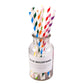 200 Pieces of Biodegradable Disposable Drinking Straws with Colourful Pattern