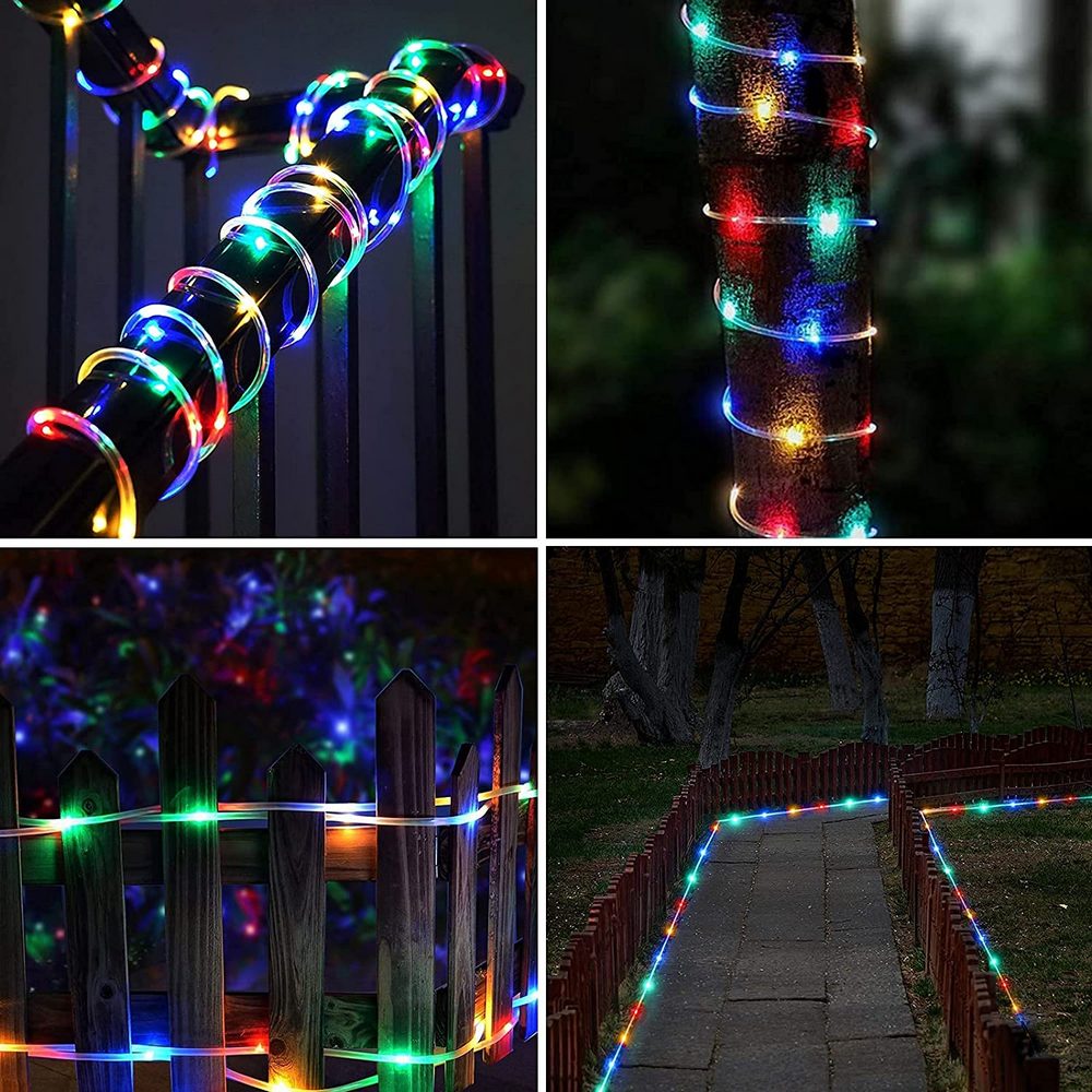 Outdoor Decorative Lighting Solar Rope String Lights-Multi Colour